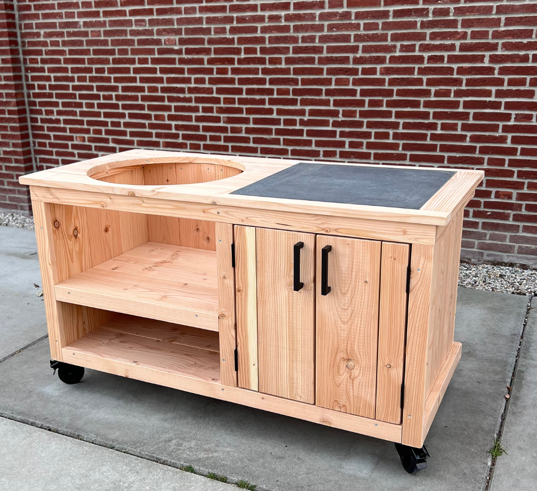 Buitenkeuken Douglas opbergkast met Keramische tegel - Lengte 150 cm - Afbeelding 1